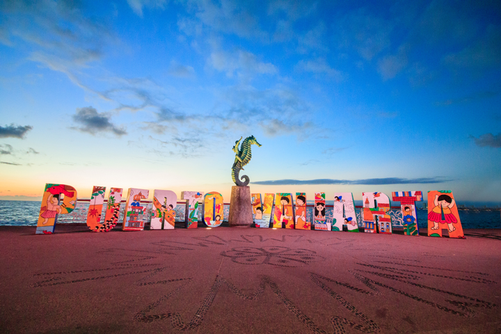 The Letters on the new section of the Malecon in Puerto Vallarta