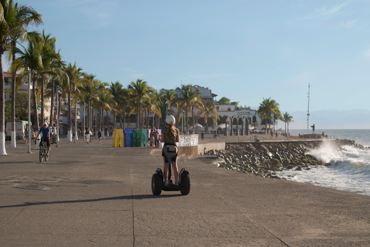 Riding a Bicycle or Segway at the Malecon in Puerto Vallarta
