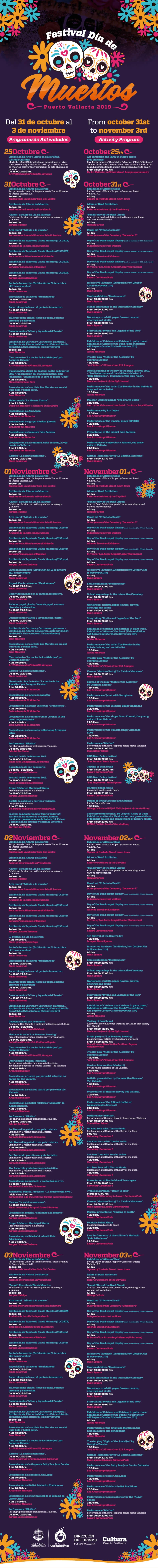 Day of the Dead Festival 2019 schedule