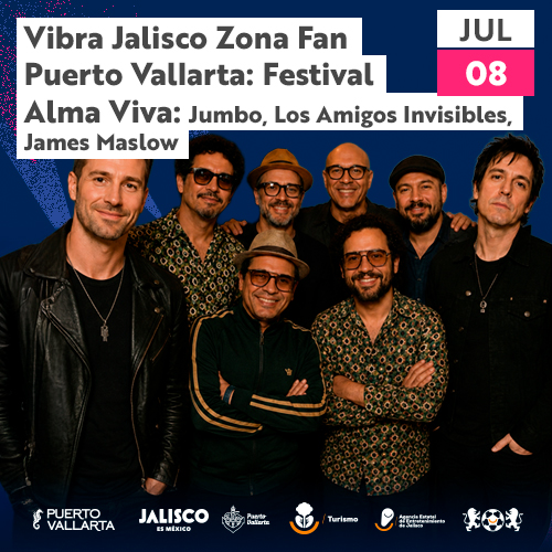 Vibra Jalisco Zona Fan Puerto Vallarta Jumbo, Los Amigos Invisibles el 21 de Junio